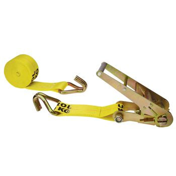 3x30 Yellow Ratchet Strap (J-Hook)